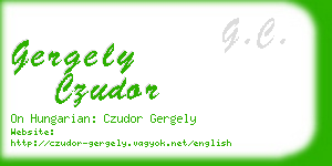 gergely czudor business card